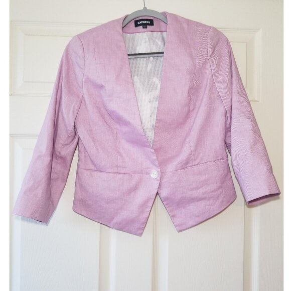 Express Lavender Purple Single Button Blazer Jacket Women's Size 8 - Picture 1 of 7